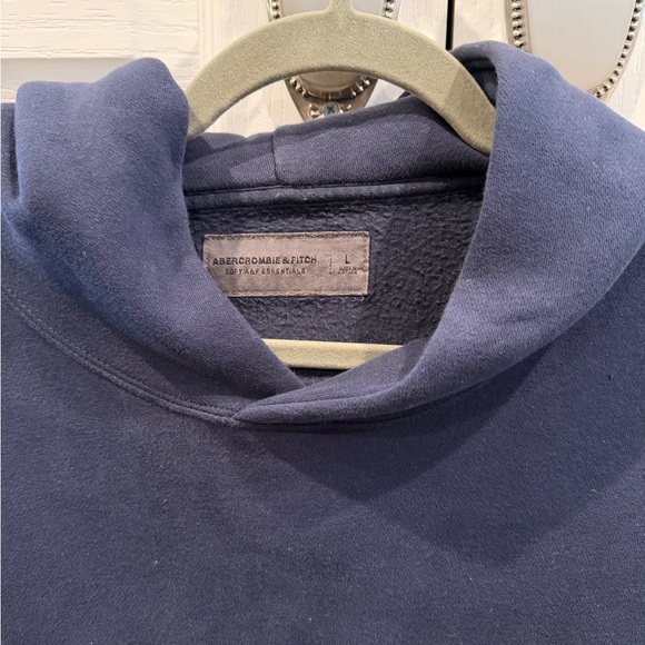 Abercrombie Navy Blue Hoodie with Patchwork Details - Picture 2 of 3